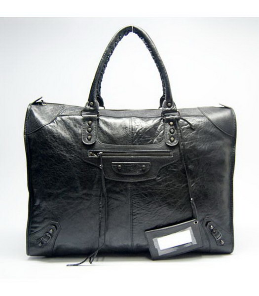 Balenciaga Giant Work Large Bag in pelle di agnello nero